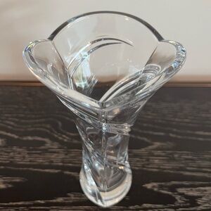 Waterford Crystal Marquis Vase Swirl Cut Panel Tulip Scalloped Rim